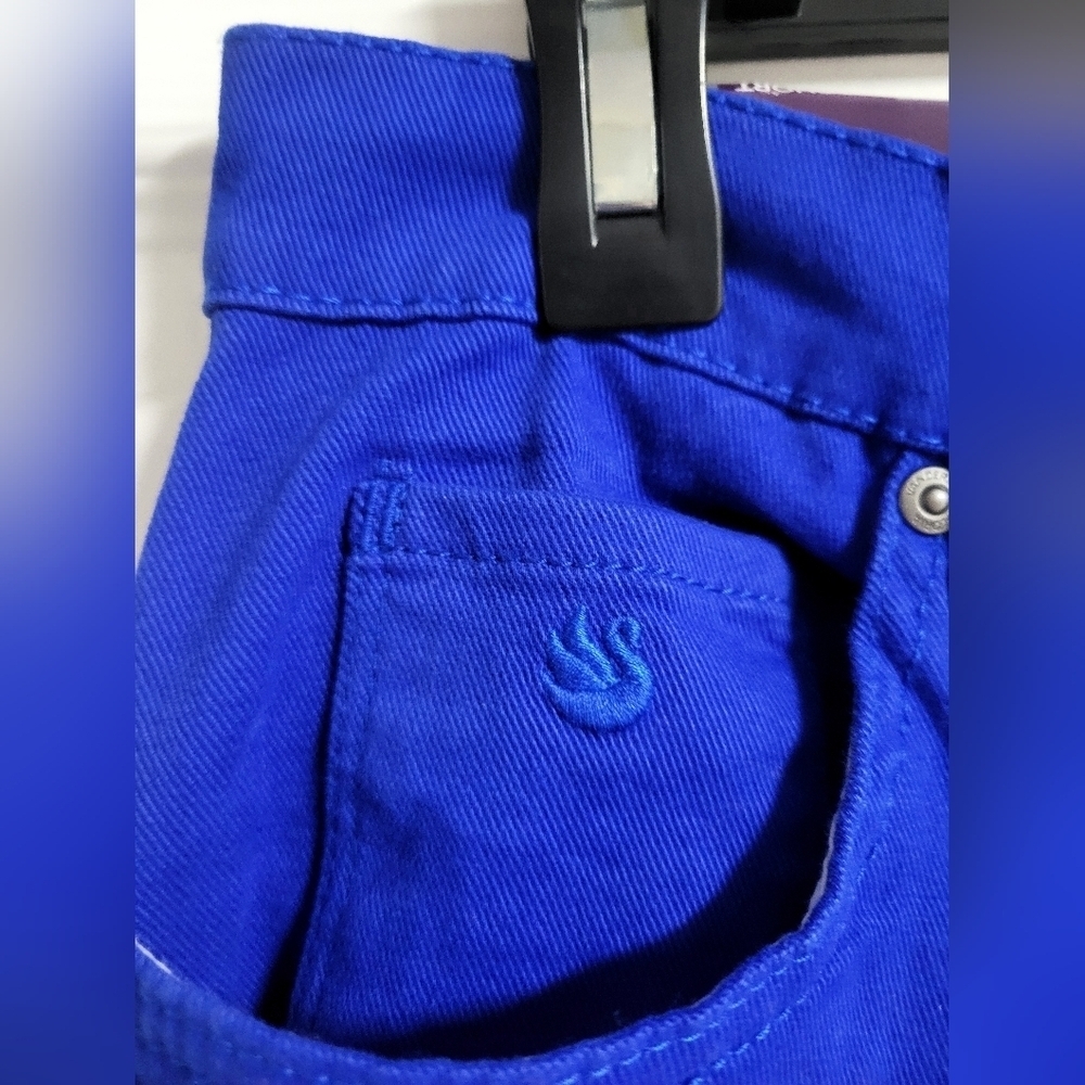 NWT Gloria Vanderbilt Womens Amanda Vibrant Blue Straight-Leg Jeans Size 14S - Picture 3 of 6